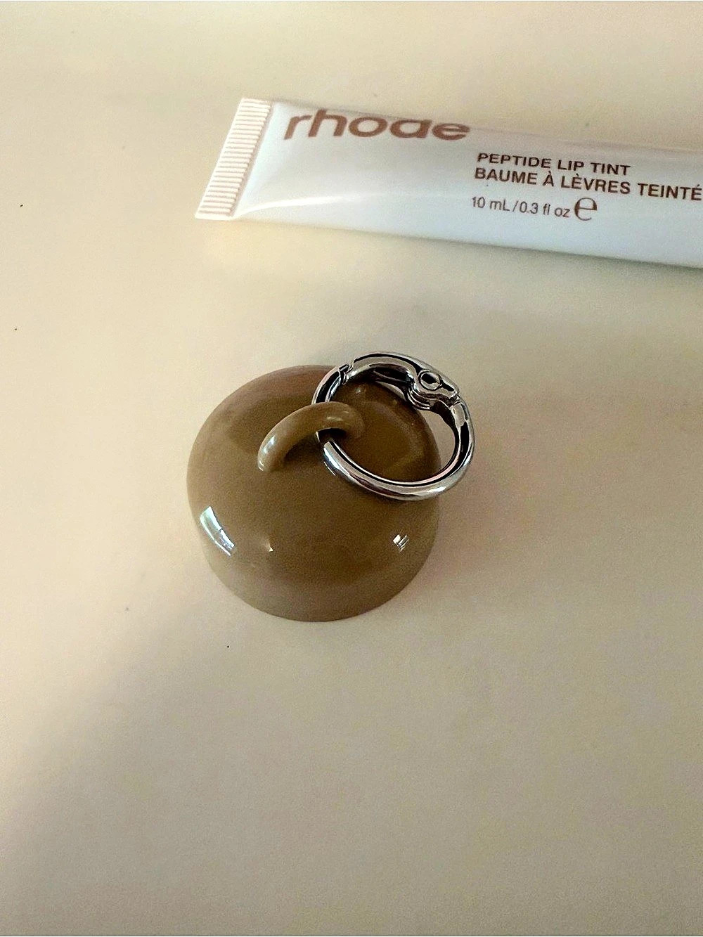 rhode mini pocket blush keychain cap NEW